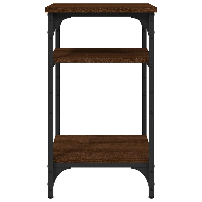 Sidebord brun eik 35x30x60 cm konstruert tre