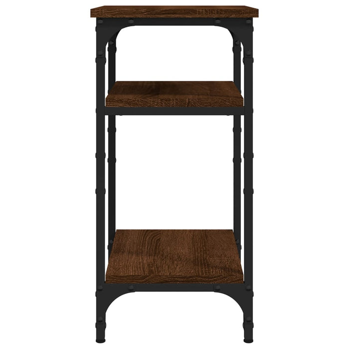 Sidebord brun eik 35x30x60 cm konstruert tre