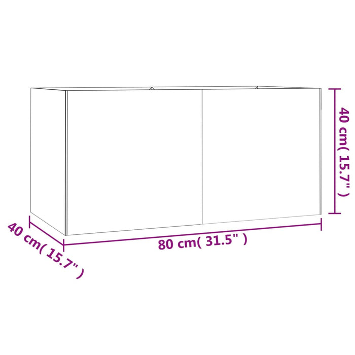 Plantekasse 80x40x40 cm cortenstål