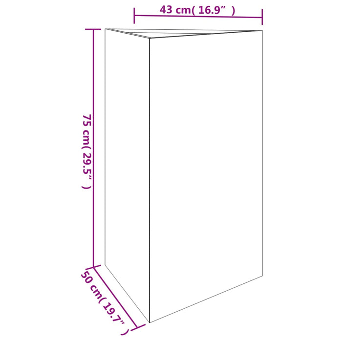 Plantekasse 50x43x75 cm cortenstål