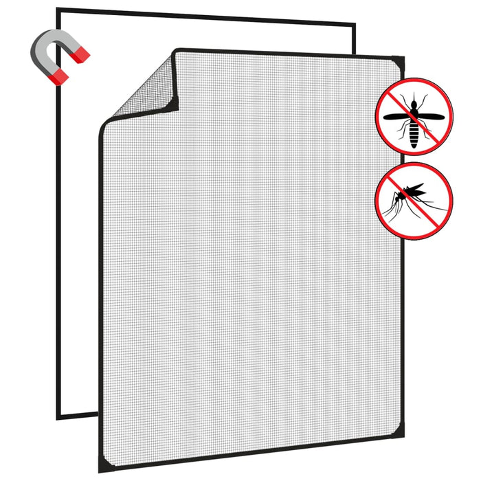 Magnetisk insektskjerm for vindu antrasitt 100x120 cm