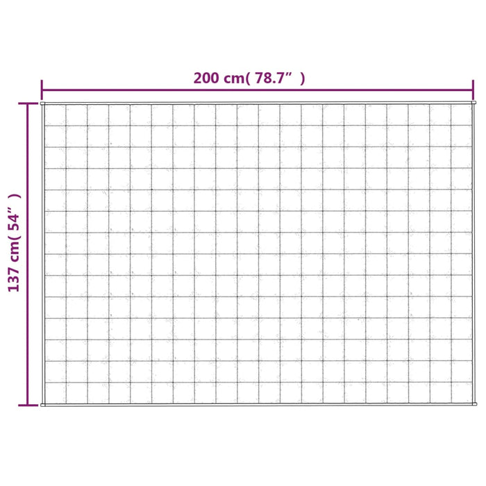 Vektdyne kremhvit 137x200 cm 6 kg stoff