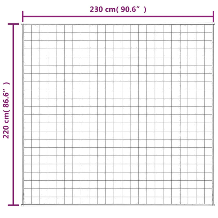 Vektdyne kremhvit 220x230 cm 11 kg stoff