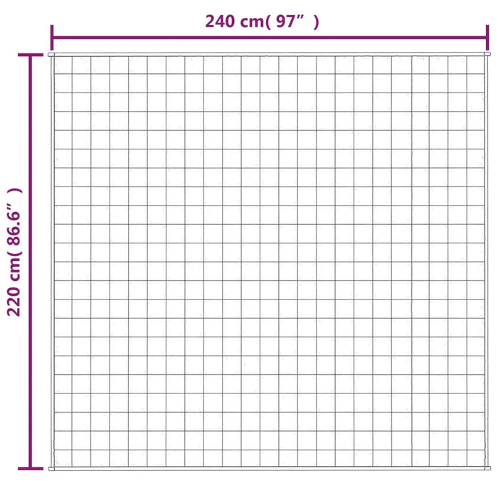 Vektdyne kremhvit 220x240 cm 15 kg stoff