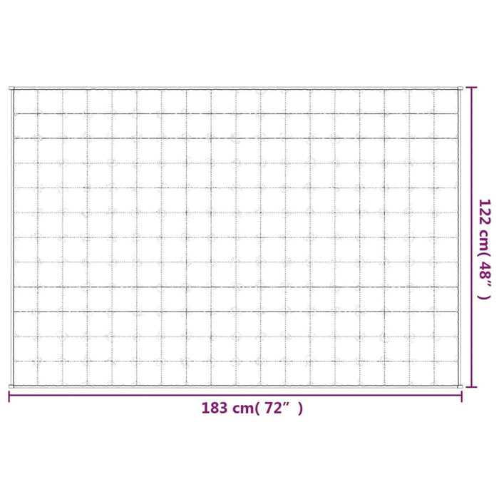 Vektdyne kremhvit 122x183 cm 9 kg stoff