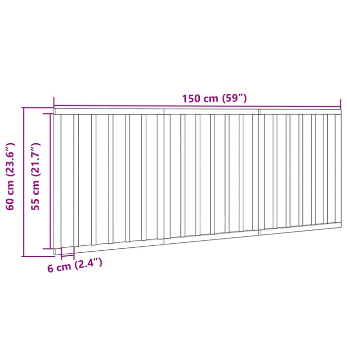 Hundeport sammenleggbar 3 paneler 150 cm poppeltre