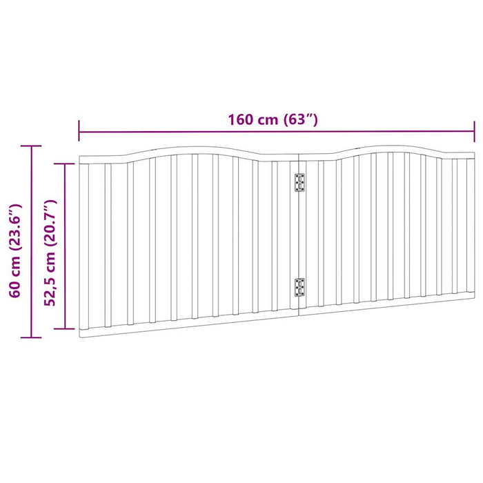 Hundeport sammenleggbar 2 paneler 160 cm poppeltre