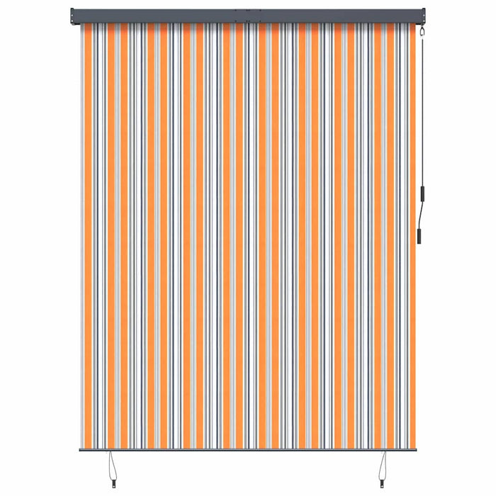 Utendørs Rullegardin Striped Gul og blå 220 x 250 cm stoff
