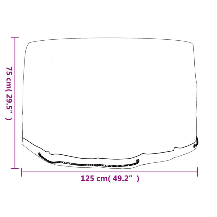 Hagemøbeltrekk 2 stk 6 maljer Ø125x75 cm rund