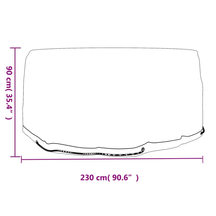 Hagemøbeltrekk 2 stk 10 maljer Ø230x90 cm rund