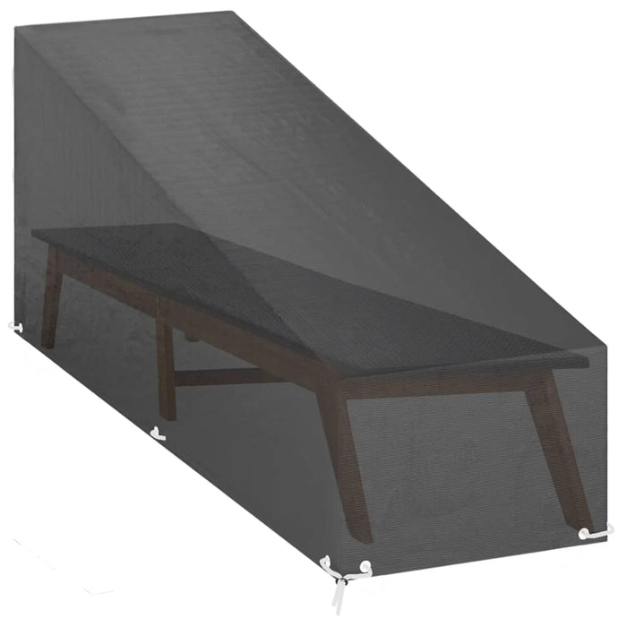 Solsengtrekk 2 stk 12 maljer 205x75x40/70 cm polyetylen