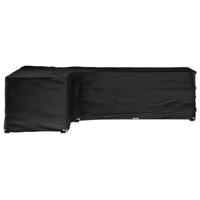 L-formet hagemøbeltrekk 18 maljer 220x285x80 cm