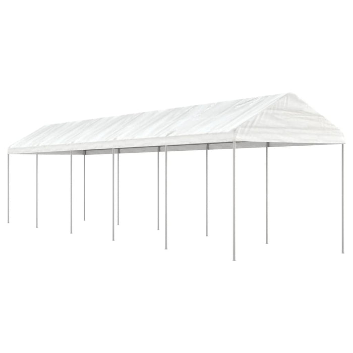 Paviljong med tak hvit 11,15x2,28x2,69 m polyetylen