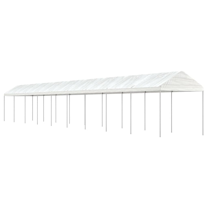 Paviljong med tak hvit 20,07x2,28x2,69 m polyetylen