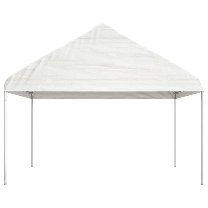 Paviljong med tak hvit 8,92x4,08x3,22 m polyetylen