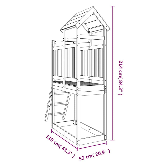 Utendørs lekesett 53x110x214 cm heltre douglasgran