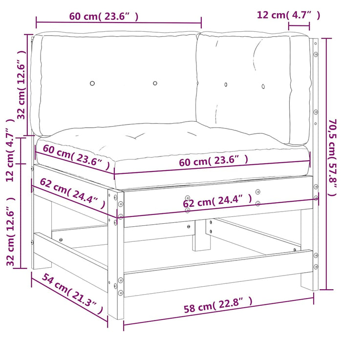 Hjørnesofa med puter heltre douglasgran