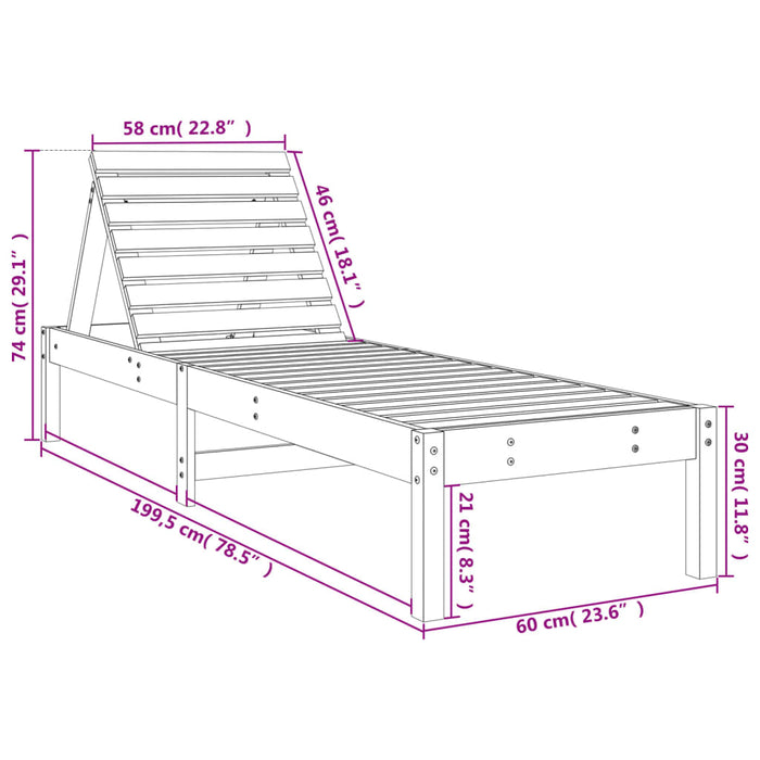 Solsenger 2 stk med bord heltre furu