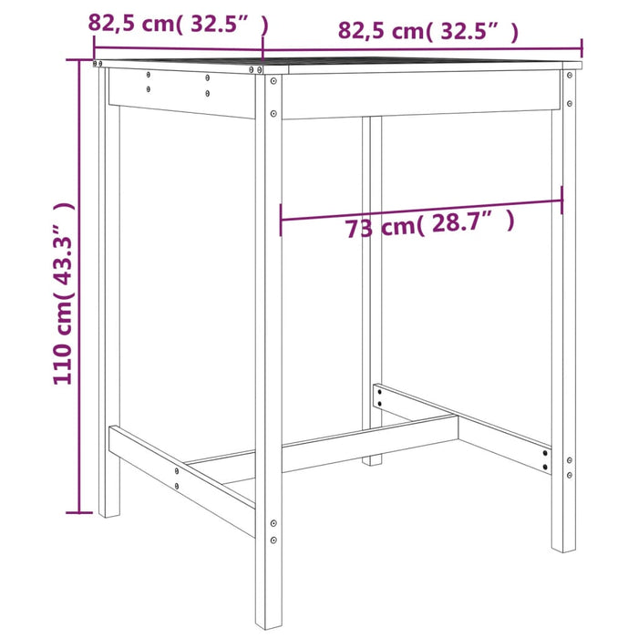 Hagebarsett 3 deler hvit heltre furu