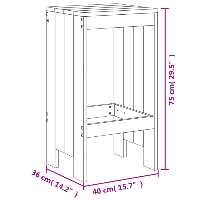 Hagebarsett 3 deler hvit heltre furu