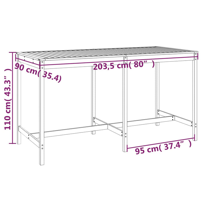 Hagebarsett 9 deler heltre furu