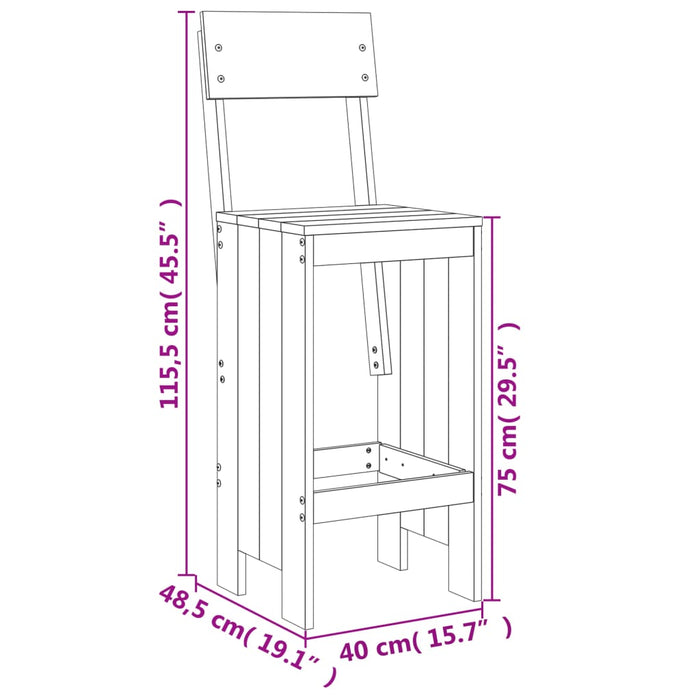 Hagebarsett 3 deler heltre furu