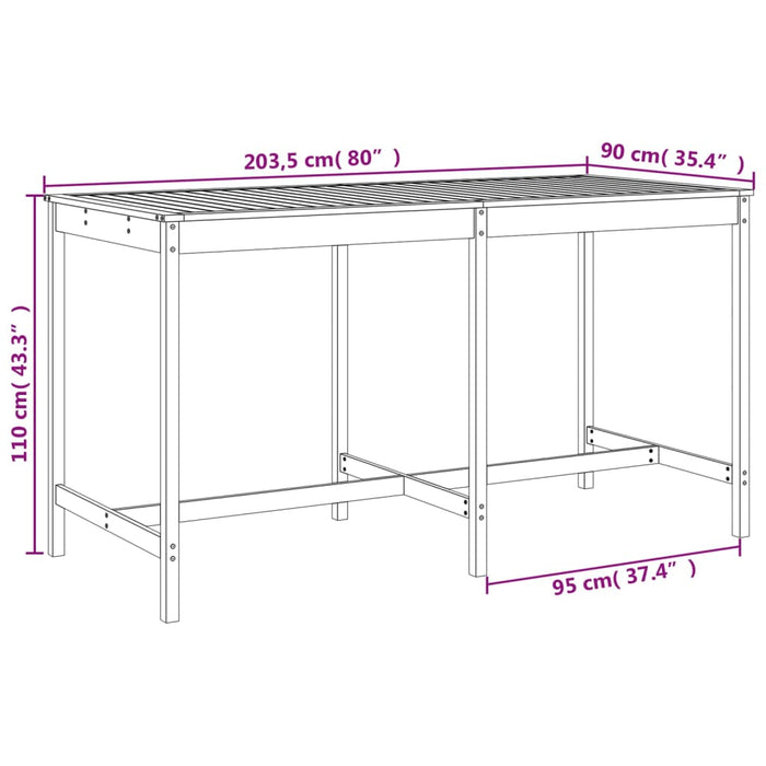 Hagebarsett 9 deler hvit heltre furu