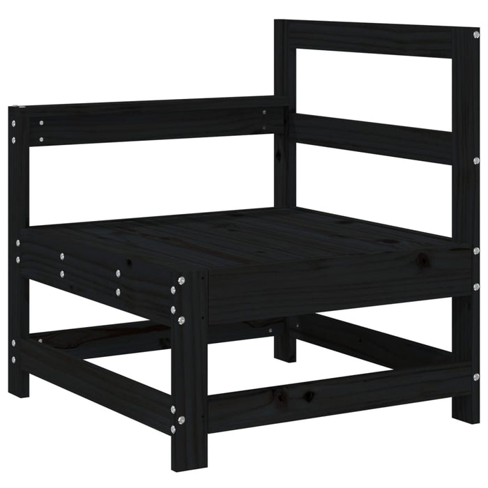 Utendørs hjørnesofaer 2 stk svart heltre furu