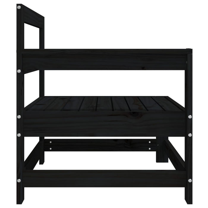 Utendørs hjørnesofaer 2 stk svart heltre furu