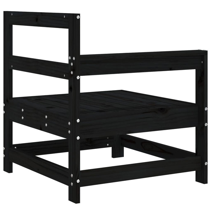 Utendørs hjørnesofaer 2 stk svart heltre furu