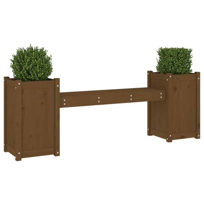 Plantebenk honningbrun 180x36x63 cm heltre furu