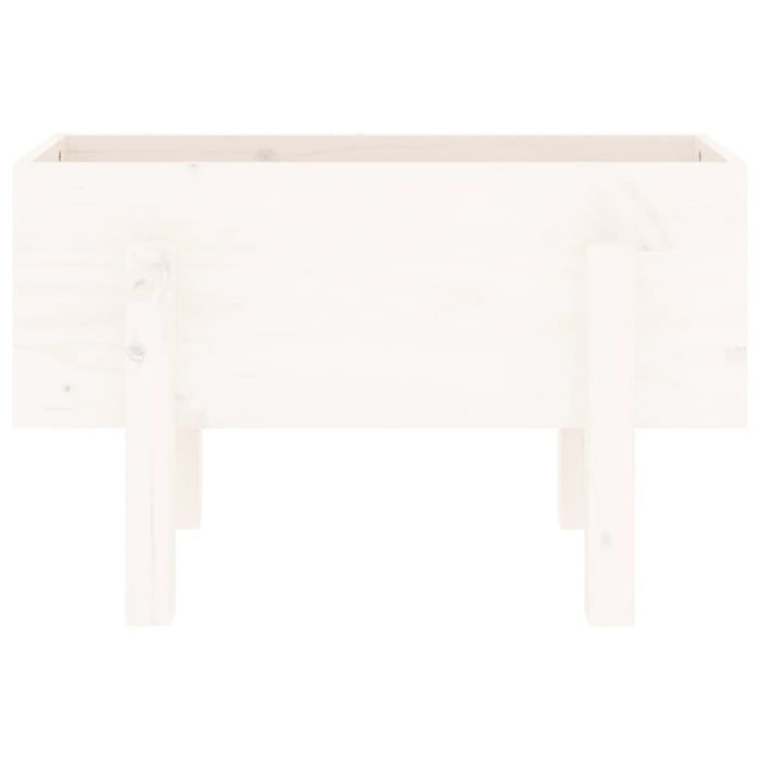 Hageplantekasse hvit 62x30x38 cm heltre furu