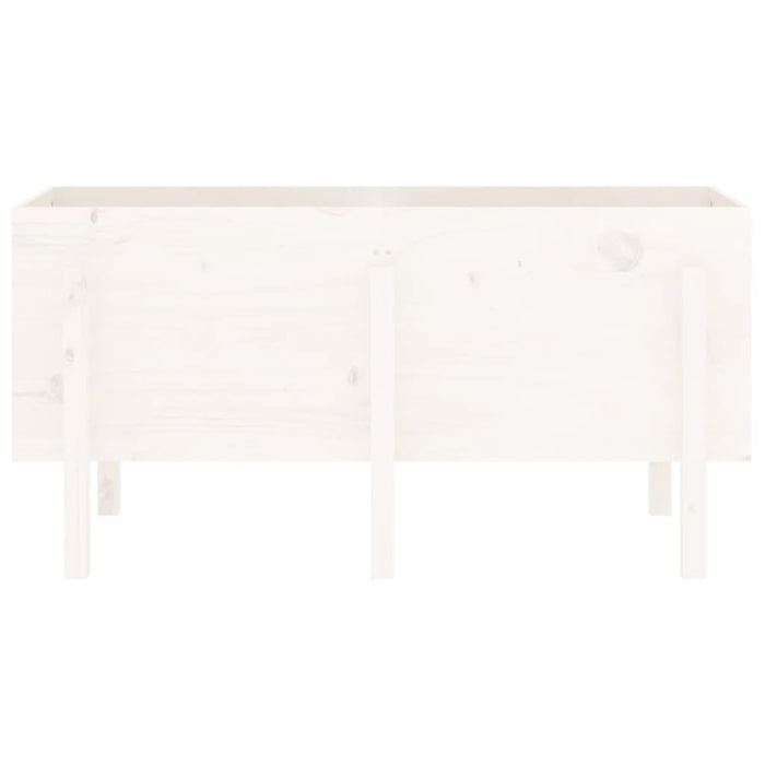 Høybed for hage hvit 121x50x57 cm heltre furu