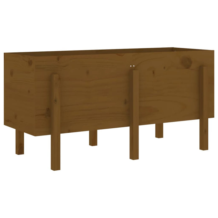 Høybed for hage honningbrun 121x50x57 cm heltre furu