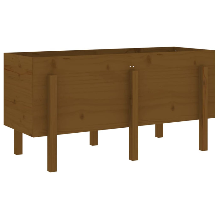 Høybed for hage honningbrun 121x50x57 cm heltre furu