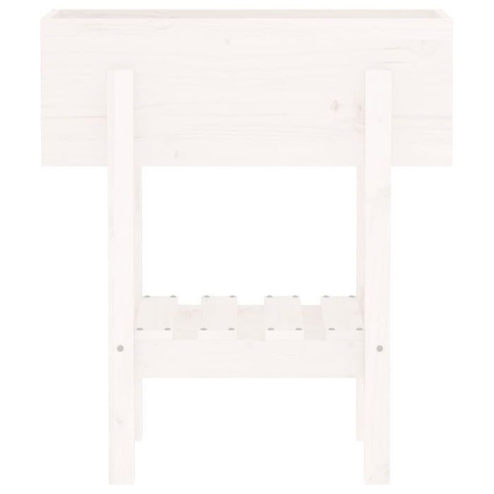 Hageplantekasse hvit 62x30x69 cm heltre furu