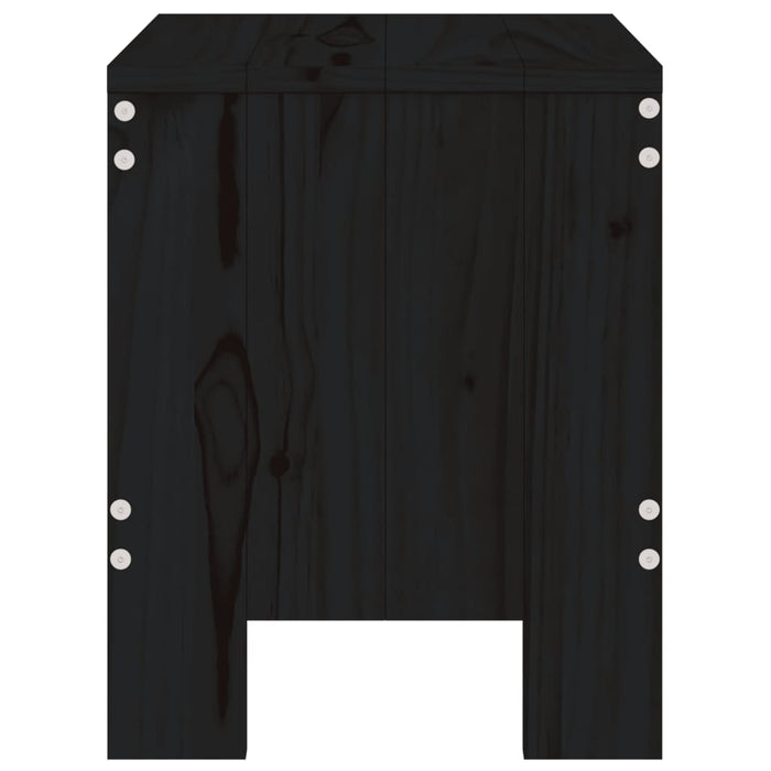 Hagekrakker 2 stk svart 40x36x45 cm heltre furu