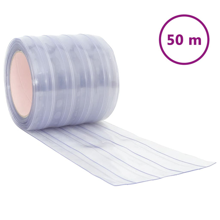 Dørgardin gjennomsiktig 200 mm x 1,6 mm 50 m PVC