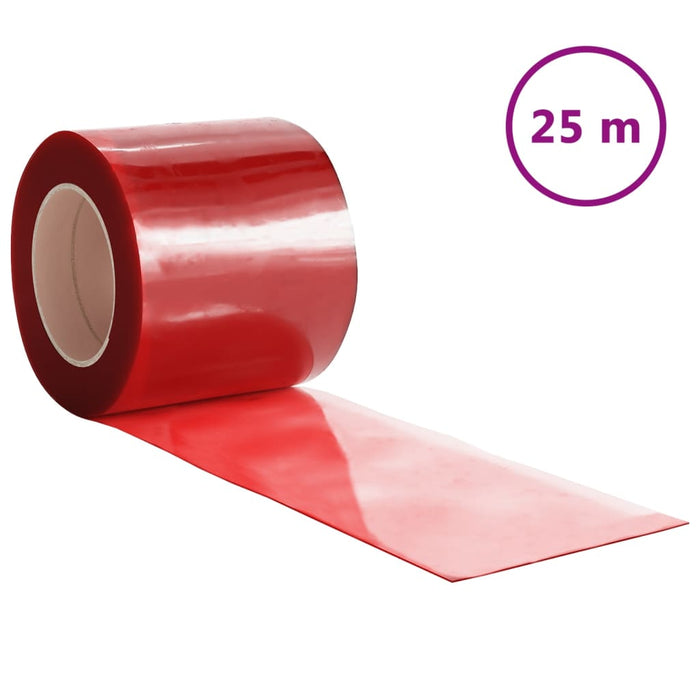 Dørgardin rød 200 mmx1,6 mm 25 m PVC