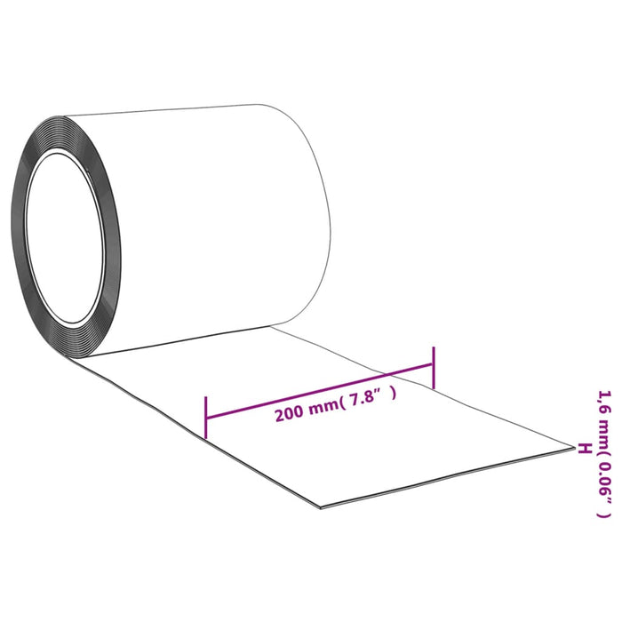 Dørgardin rød 200 mmx1,6 mm 25 m PVC