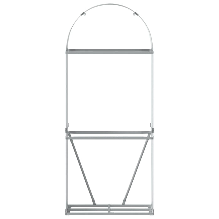 Vedholder sølv 80x45x190 cm galvanisert stål