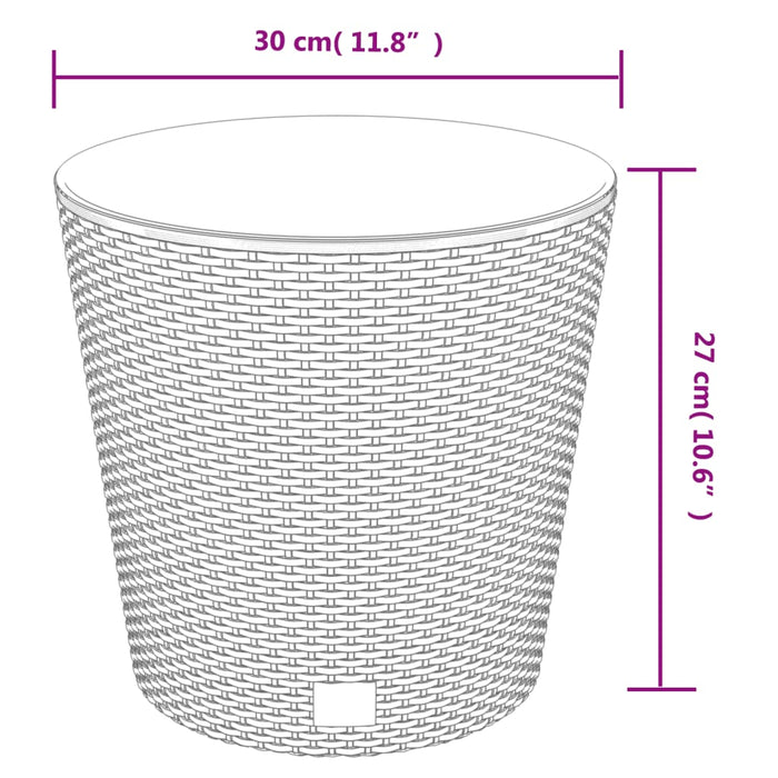 Plantekasse med avtakbar potte antrasitt 15 / 15,3 L PP rotting