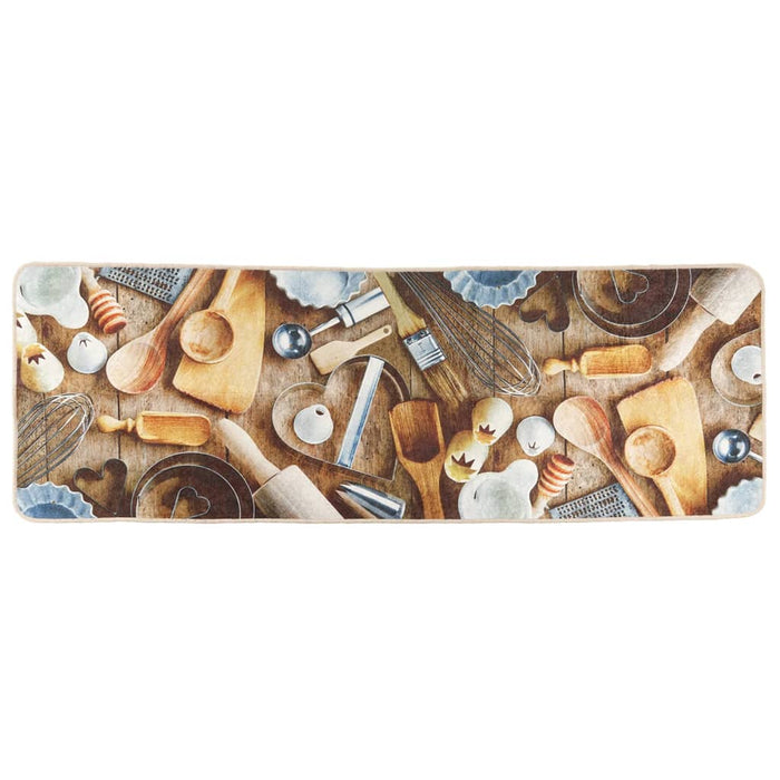 Kjøkkenteppe flerfarget 60x180 cm vaskbart sklisikkert