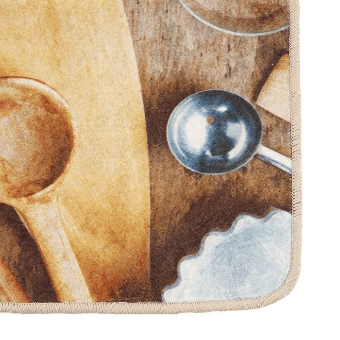 Kjøkkenteppe flerfarget 60x180 cm vaskbart sklisikkert