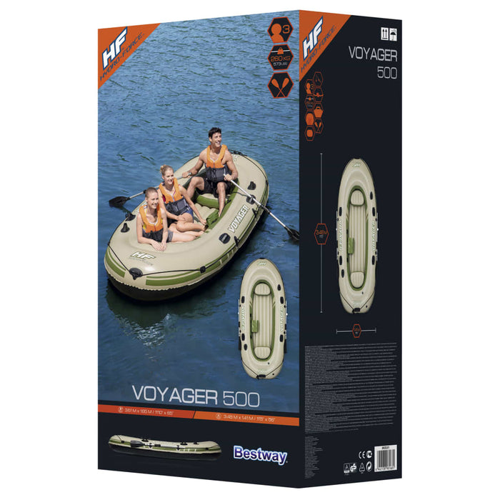 Bestway Oppblåsbar båt Hydro Force Voyager 500 348x141 cm