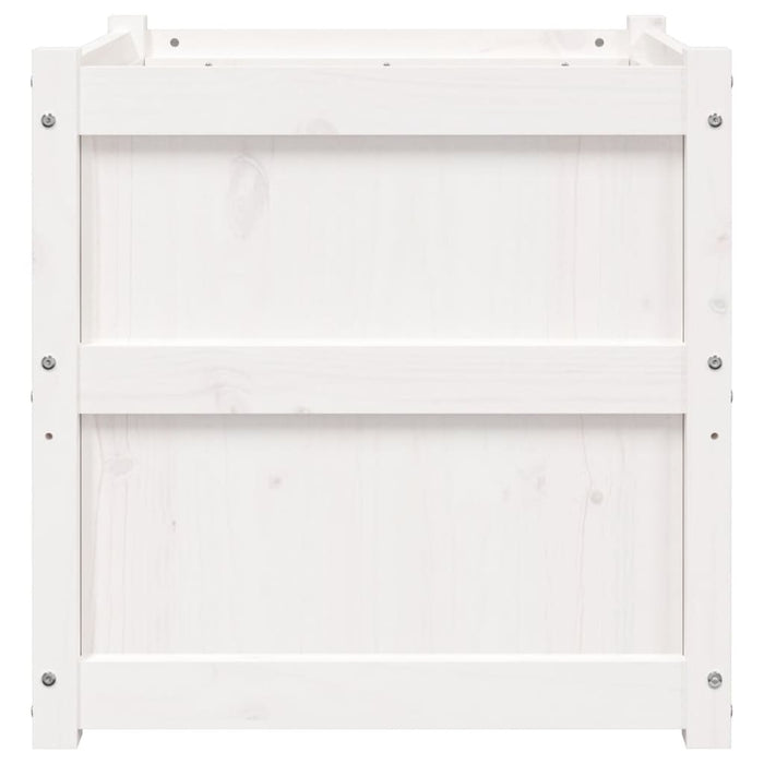 Plantekasse hvit 60x60x60 cm heltre furu