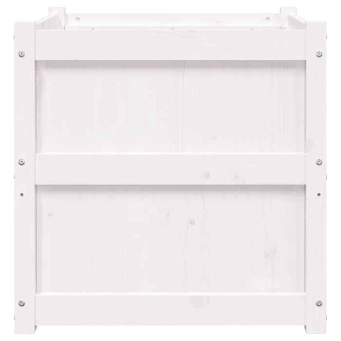 Plantekasse hvit 60x60x60 cm heltre furu
