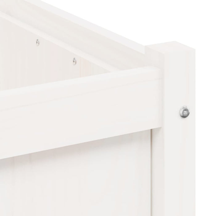 Plantekasse hvit 60x60x60 cm heltre furu