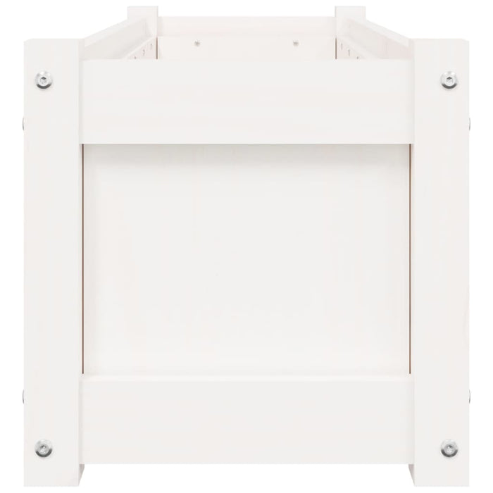 Hageplantekasse hvit 90x31x31 cm heltre furu