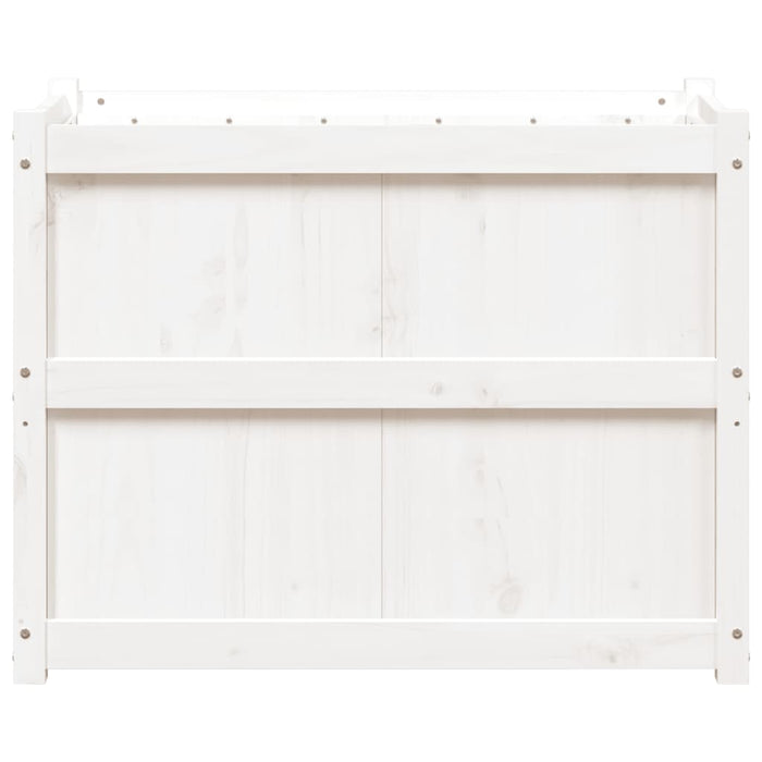 Hageplantekasse hvit 90x50x70 cm heltre furu